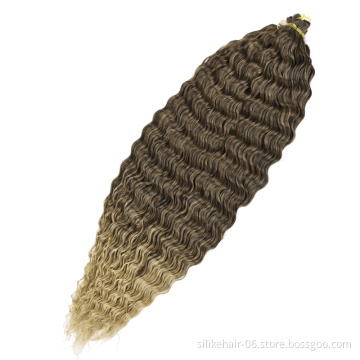 2021Can Be Customized Packaging 100% Synthetic Crochet Hair 100g High Temperature Protein Fiber Water Wave Loose Curly Braiding